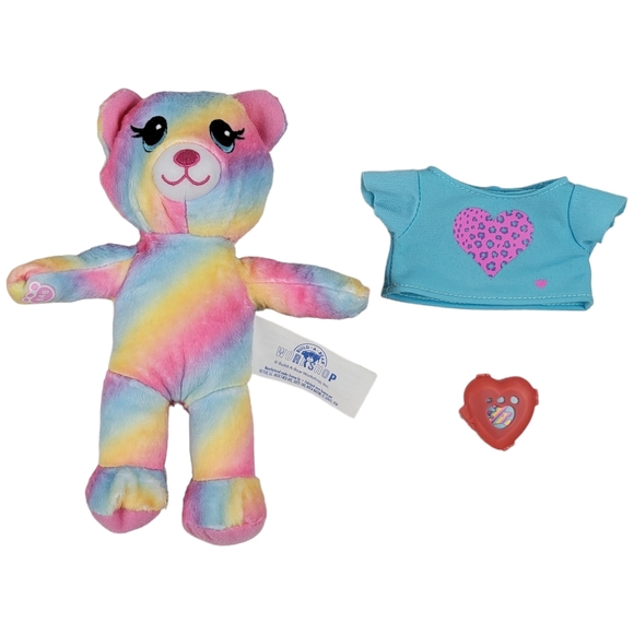 Build A Bear Smallfry Rainbow Tie Dye 7.5" Plush with Top - Picture 5 of 6